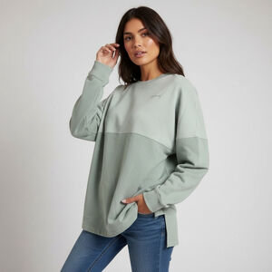 Victoria's Secret PINK Varsity Crew Seafoam Green Colorblock 2tone Large